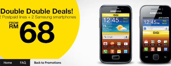 DiGi Double Double Deals – Get 2 Lines and 2 Phones from RM68/mth