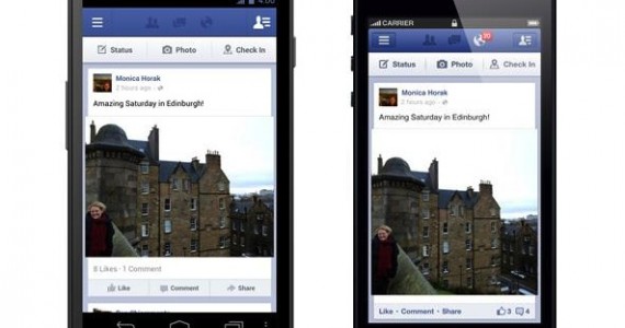 Facebook Updates Android and iOS App, Allows You to Share