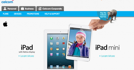 Celcom Unveils Fourth Generation iPad and iPad mini Plans, From RM1,058 and RM608 Respectively