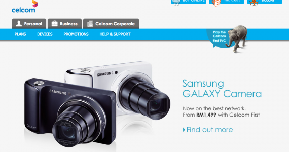 Celcom Now Offering Samsung Galaxy Camera from RM1,499