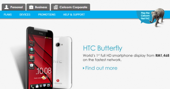 HTC Butterfly Now Available from Celcom From RM1,468