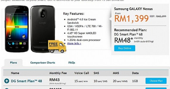 Samsung Galaxy Nexus, Exclusively Available on DiGi