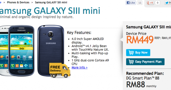 DiGi’s Samsung Galaxy S III Mini Phone Bundle Now Out, From RM449