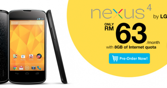 DiGi Opens Nexus 4 Preorder; Get the Phone at RM1,499