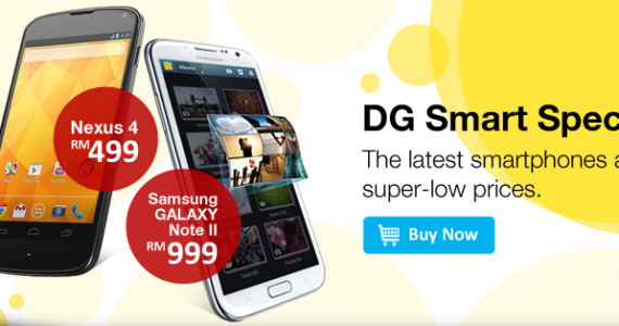 DiGi Offering Nexus 4 at RM499 and Galaxy Note II at RM999 With its Smart Special Bundling