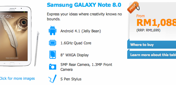 Samsung Galaxy Note 8.0 Now Available at Celcom from RM1,088