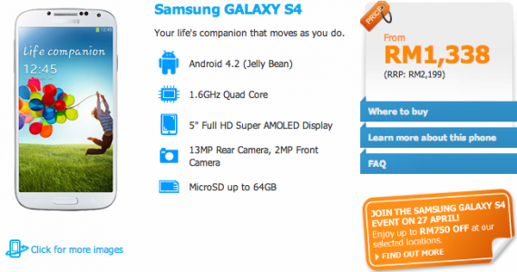 Celcom Samsung Galaxy S4 Bundles Unveiled, From RM1,338