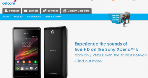 Celcom Offering Sony Xperia E, From RM208