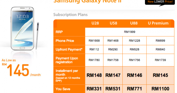 U Mobile Revises Phone Bundle for Samsung Galaxy SIII and Note II