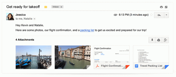 Google Drive and Gmail Attachments