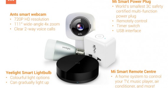 Xiaomi Announces New Smart Home Gadgets – Webcam, Power Plug, Lightbulb and Remote Center