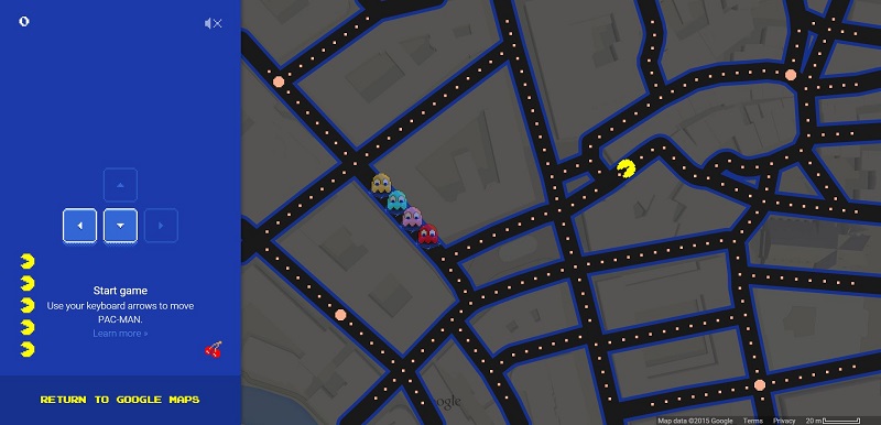 pac man google maps android