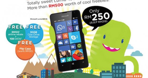 Tune Talk Now Offering Lumia 430 for RM250 – Comes with RM100 Rebate, Free Data and More