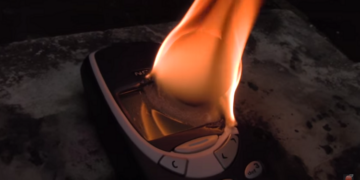 Flaming Nokia 3310