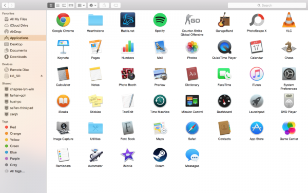 macbook pro software update list