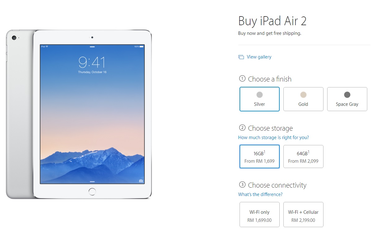 iPad Air 2 Gets A Price Drop In Malaysia, Now From RM1,699 ...