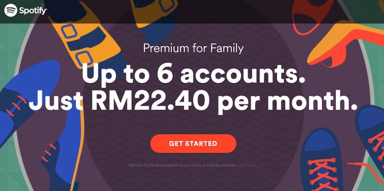 how much is spotify premium family plan