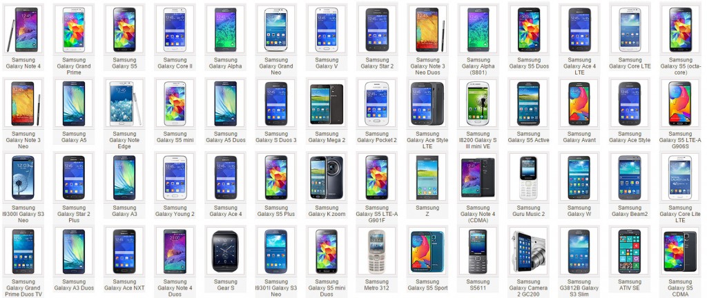 samsung 2016 all mobile list