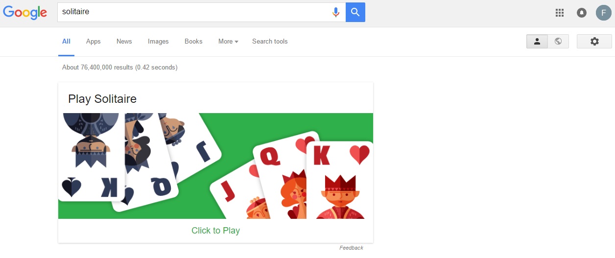 Here's How To Play Solitaire Through Google Search