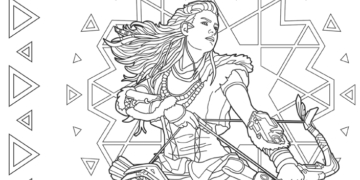 PlayStation Colouring Book Horizon Zero Dawn