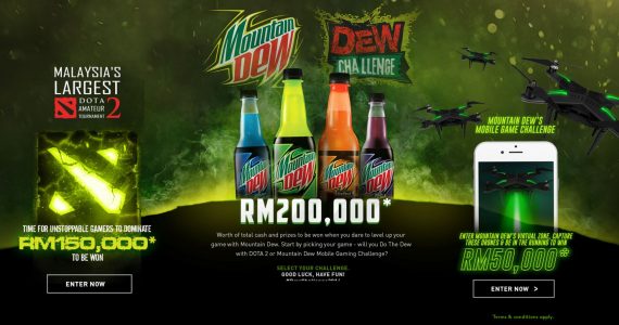 Mountain Dew Entices Malaysian Gamers with RM200,000 Prize Pool in 2016 Dew Challenge