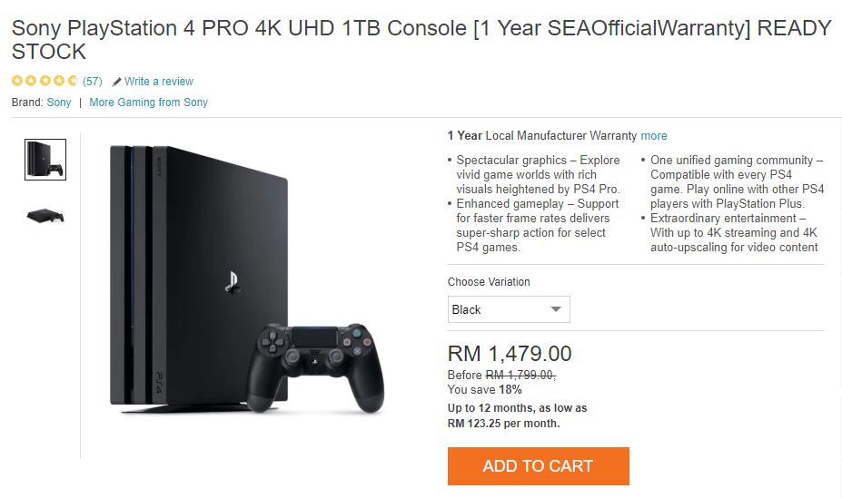 ps4 and ps4 pro price