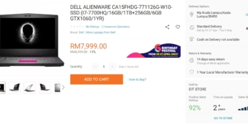 Alienware 15 Lazada 6th Anniversary Sale