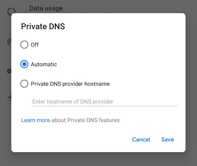 Android ошибка dns неизвестный узел