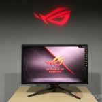 ASUS ROG Swift PG27UQ ROG symbol projected