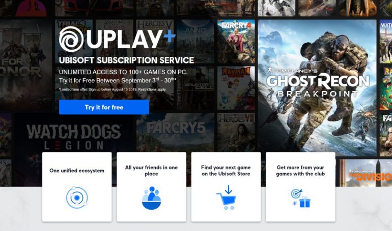 Ubisoft Reveals Uplay+ Library; Over 100 Games Including Existing And ...