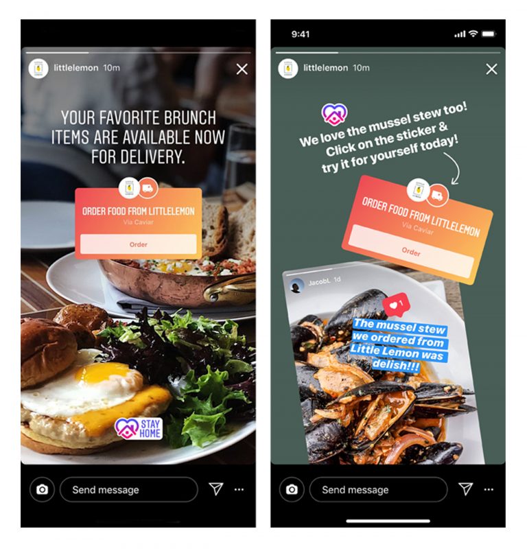 Instagram Adds Order Food Button And Sticker Functions To Help Local