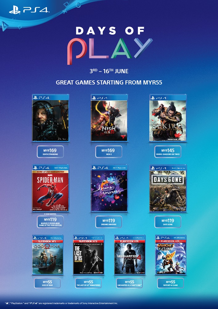 ps4 days of play sale 2020