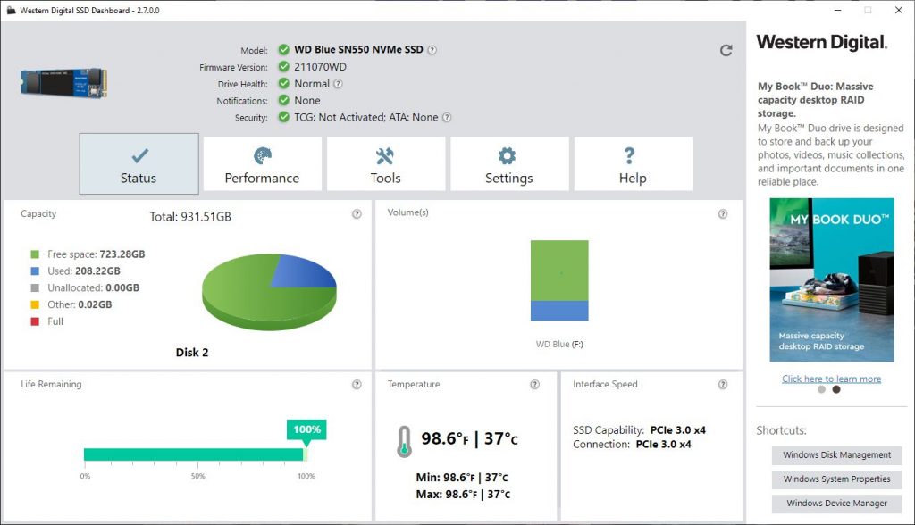 Western digital ssd software. Тест NVME SSD программа.