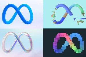 Meta facebook logos