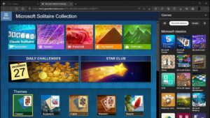 Microsoft Edge Games Solitaire Collection