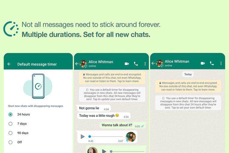 WhatsApp Officially Rolls Out Default Disappearing Messages With More