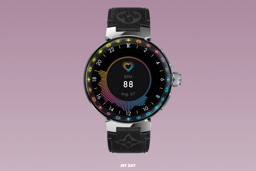 Louis Vuitton Tambour Horizon Light Up Connected Watch 2022 Ss, Black