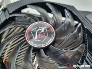 AMD Radeon RX 6500XT ASRock Gaming Fans close up