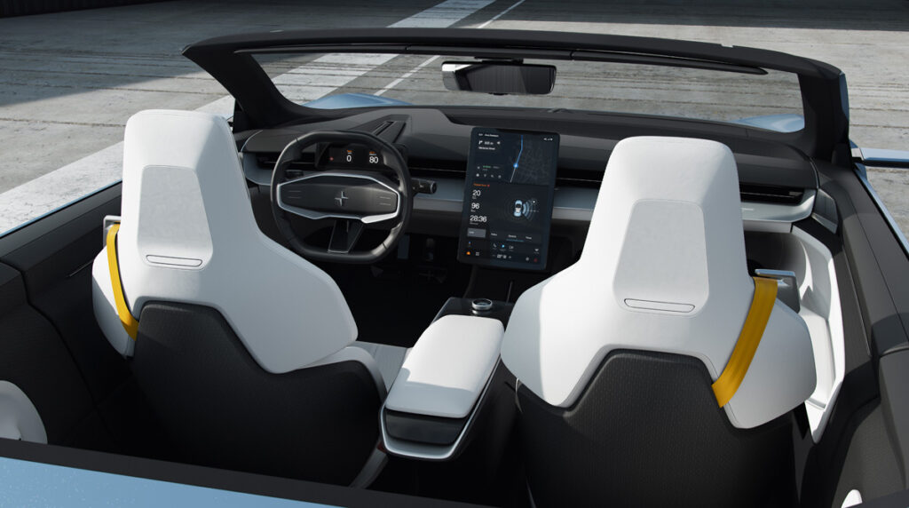 Polestar O2 Concept EV coupe convertible drone 1