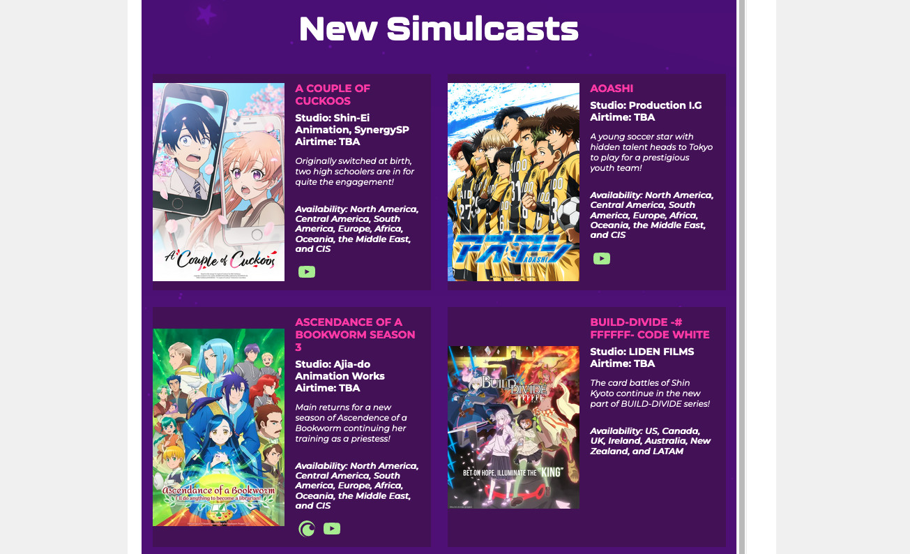 Japan Nakama  Crunchyroll Adds New Free Anime Series to it's Catalogue