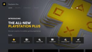 PlayStation Plus UI PS5