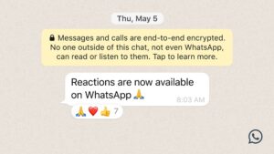 WhatsApp reactions