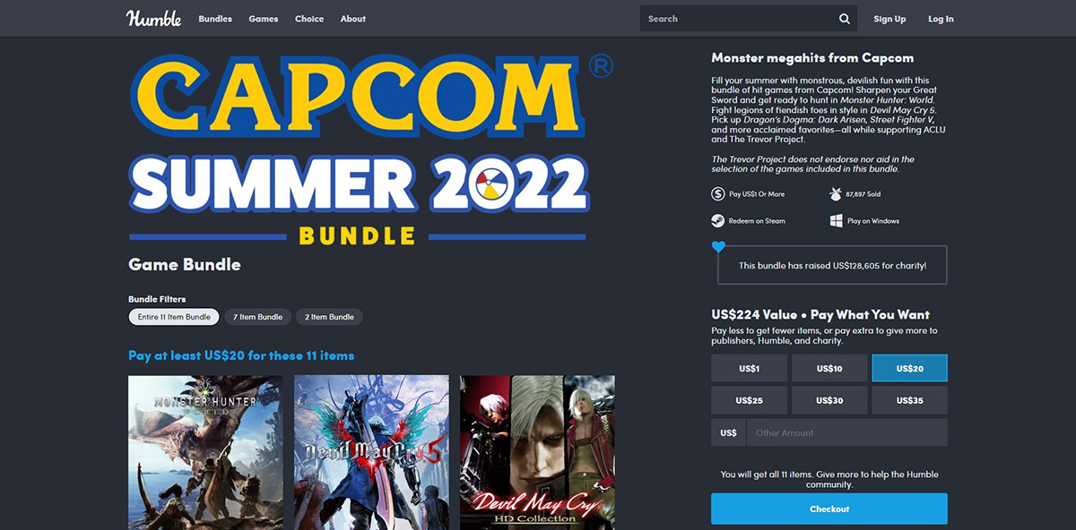 Is Offering 11 Games For US20 On Humble Bundle Until 22 June