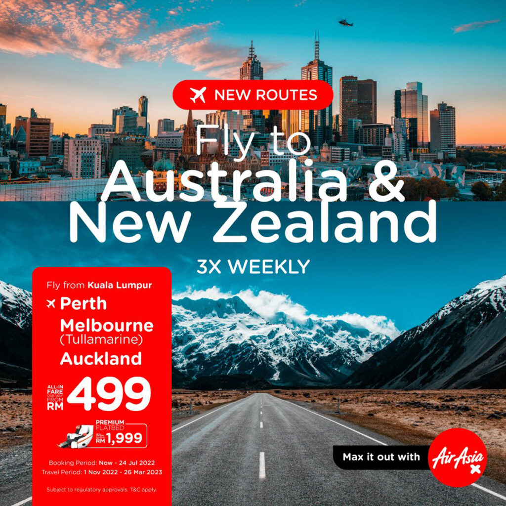 AirAsia X To Add Flights To Perth Melbourne And Auckland Starting In November 1