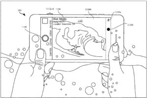 Apple patent wet screen mode