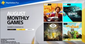 PS Plus free games August 2022