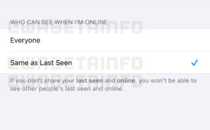 WhatsApp Online Status