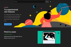 YouTube Premium pinch to zoom