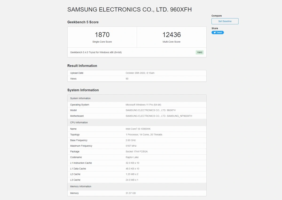 Alleged Intel Core I9 13900HK Benchmarks Appears On Geekbench - 42