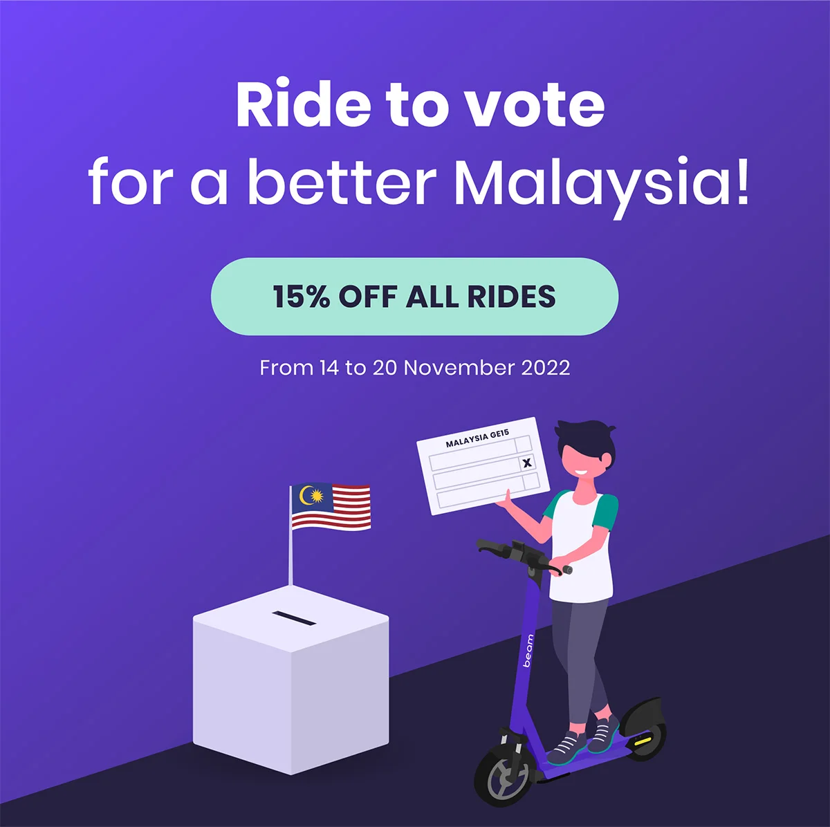 Beam Offering 15  Discount On All Rides Until 20 November 2022 - 91